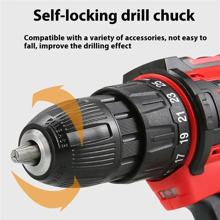 AUTUO 36V Cordless Drill 2 Speed Electric Screwdriver with 2 Lithium Batteries Kit Set, EU Plug