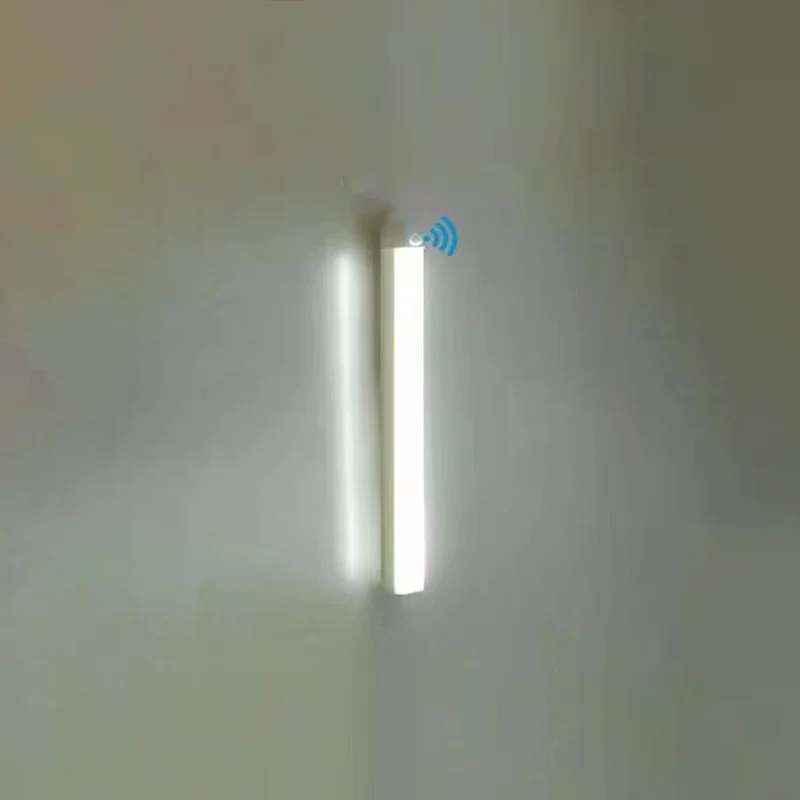 10cm 1W Magnetic LED Strip Light with Motion Sensor for Cabinet USB Rechargeable Light Bar - White Light