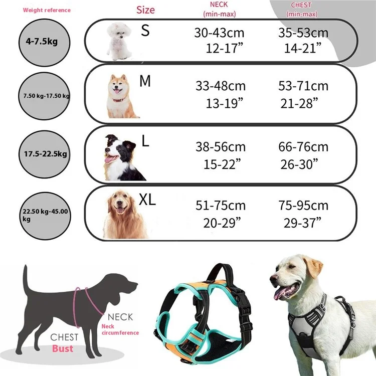 LDLC QS-111 Arnês para animais de estimação tamanho S Colete para cães e gatos Tecido Oxford Alça para o peito Reflexivo Respirável Ajustável - Rosa