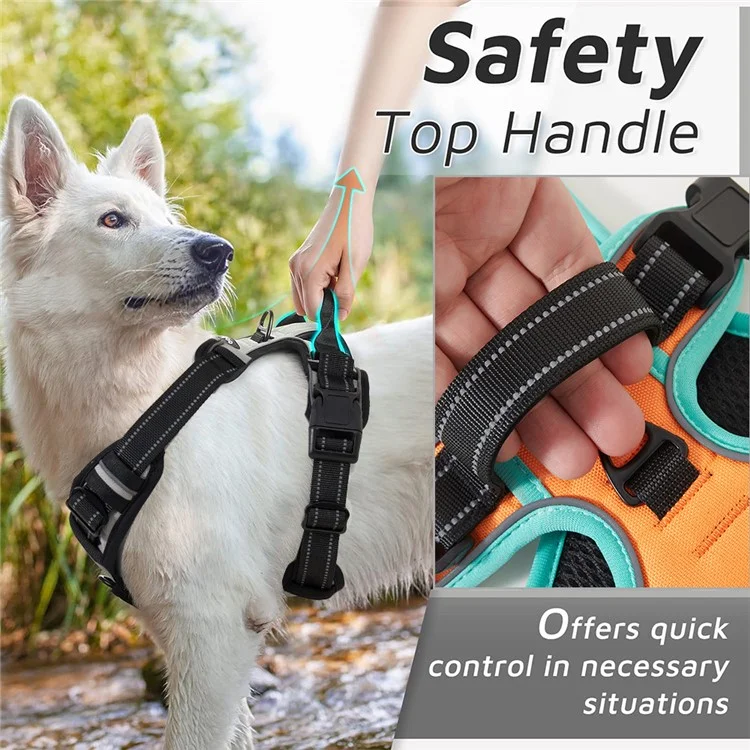 LDLC QS-111 Arnês para animais de estimação tamanho S Colete para cães e gatos Tecido Oxford Alça para o peito Reflexivo Respirável Ajustável - Rosa