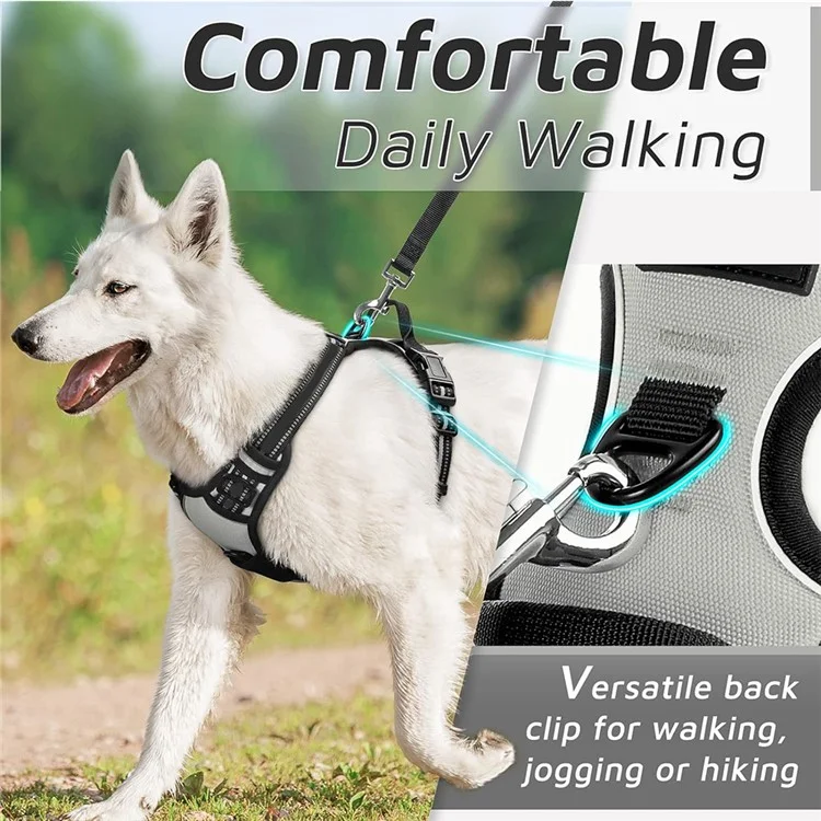 LDLC QS-111 Arnês para animais de estimação tamanho S Colete para cães e gatos Tecido Oxford Alça para o peito Reflexivo Respirável Ajustável - Rosa