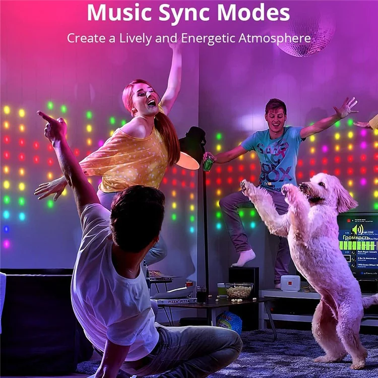 3x3m RGB Colorful Curtain Light APP Bluetooth-compatible DIY Programming Smart Home LED Curtain Light String - EU Plug