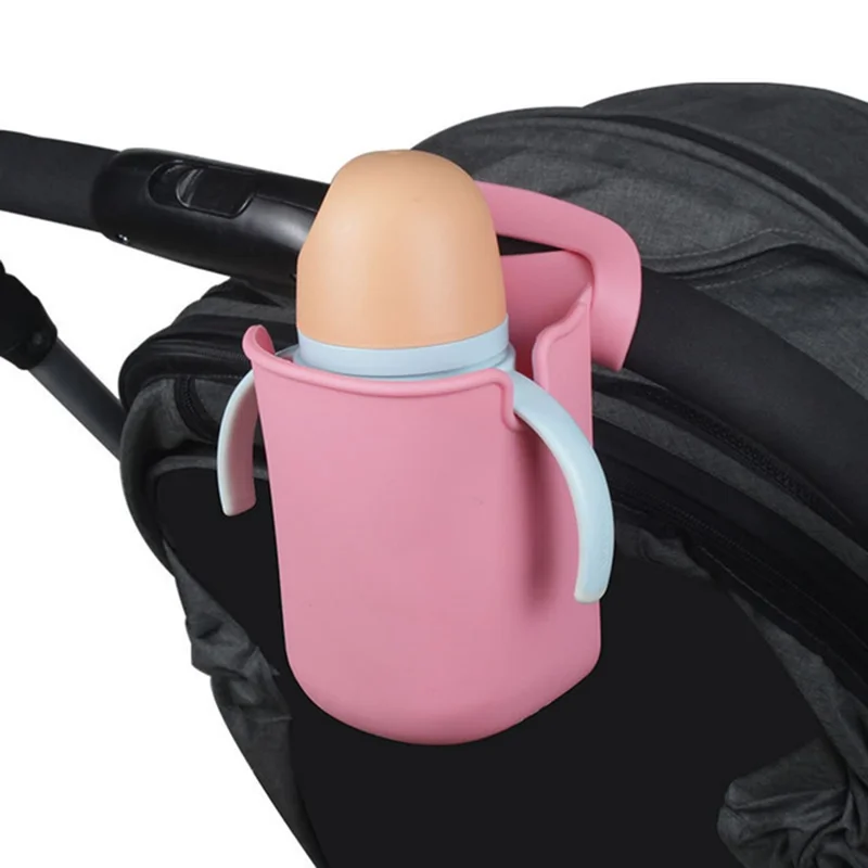 Multi-Purpose Stroller Bicycle Wheelchair Cup Holder TPR Foldable Drink Bottle Holder - Purple