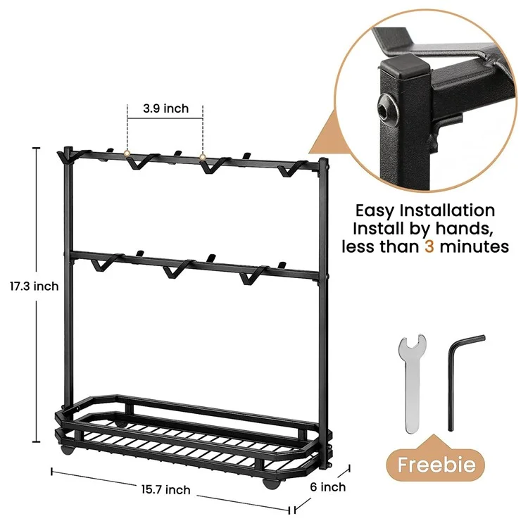 Kaffeebecher-Halter-Rack 3-stufiger Eisen-Aufbewahrungsorganisator Küchen-Arbeitsplatten-Tasse Hänge-Ständer