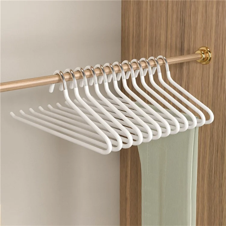 5Pcs Z Shaped Goose Neck Pants Hangers Closet Space Saving Non Slip Anti Wrinkle Trousers Organizer - White