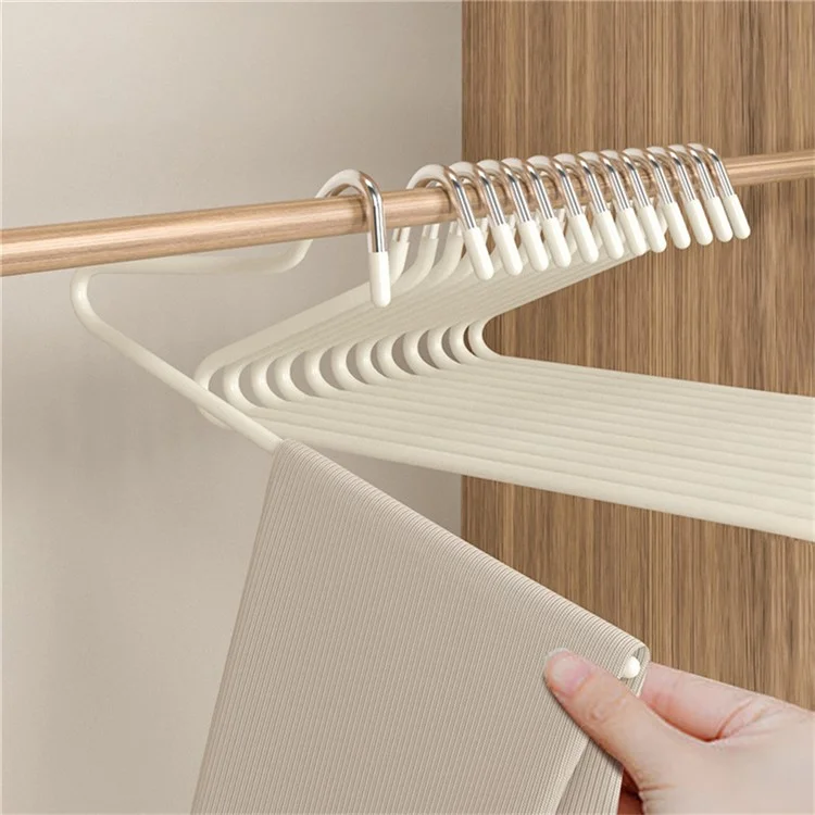 5Pcs Z Shaped Goose Neck Pants Hangers Closet Space Saving Non Slip Anti Wrinkle Trousers Organizer - White