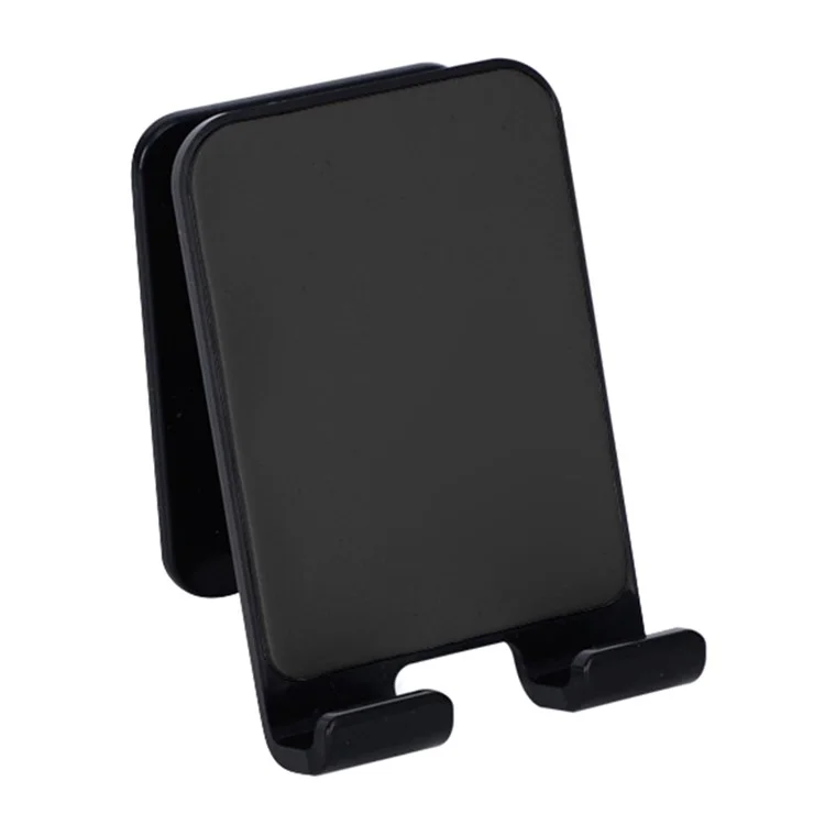 Supporto per telefono da parete autoadesivo per bagno e soggiorno, con ripiano regolabile - Nero