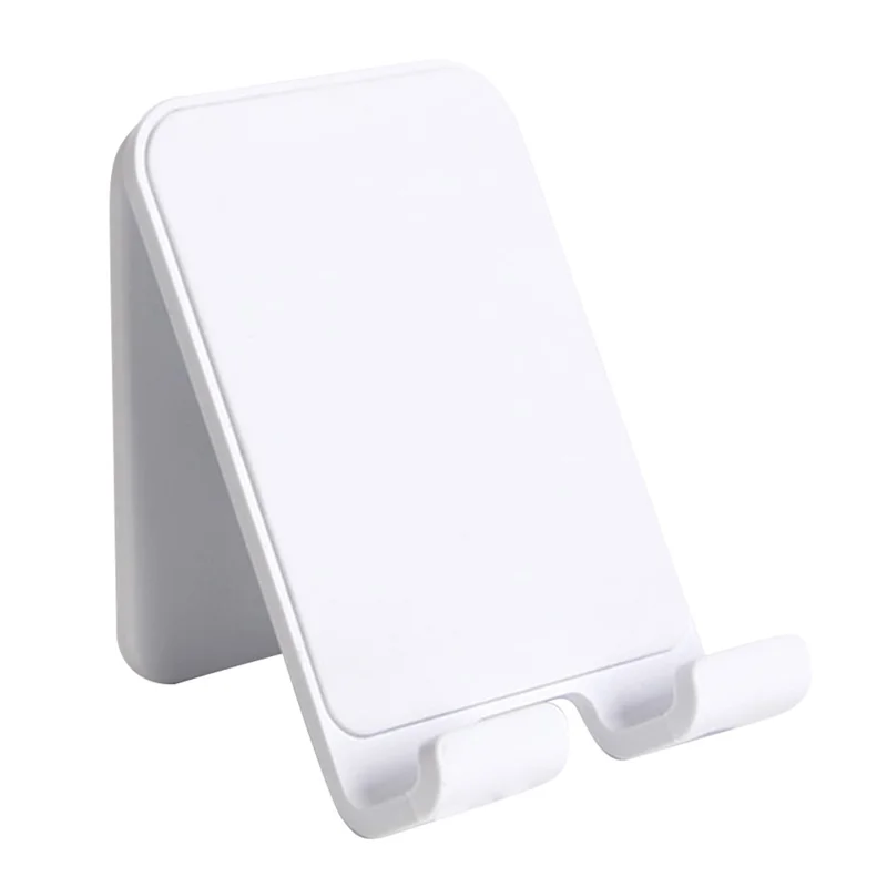 Self Adhesive Wall Mounted Phone Holder for Bathroom Living Room Adjustable Angle Storage Shelf - White
