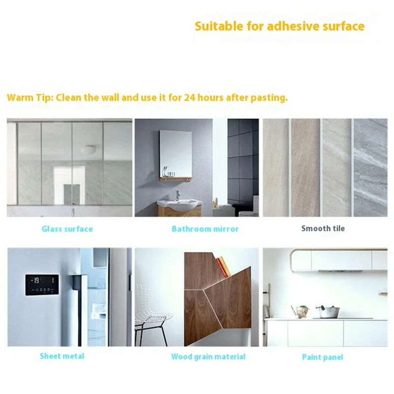 Self Adhesive Wall Mounted Phone Holder for Bathroom Living Room Adjustable Angle Storage Shelf - White