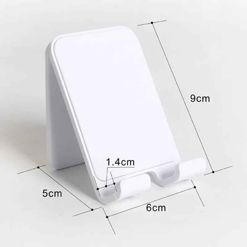 Self Adhesive Wall Mounted Phone Holder for Bathroom Living Room Adjustable Angle Storage Shelf - White
