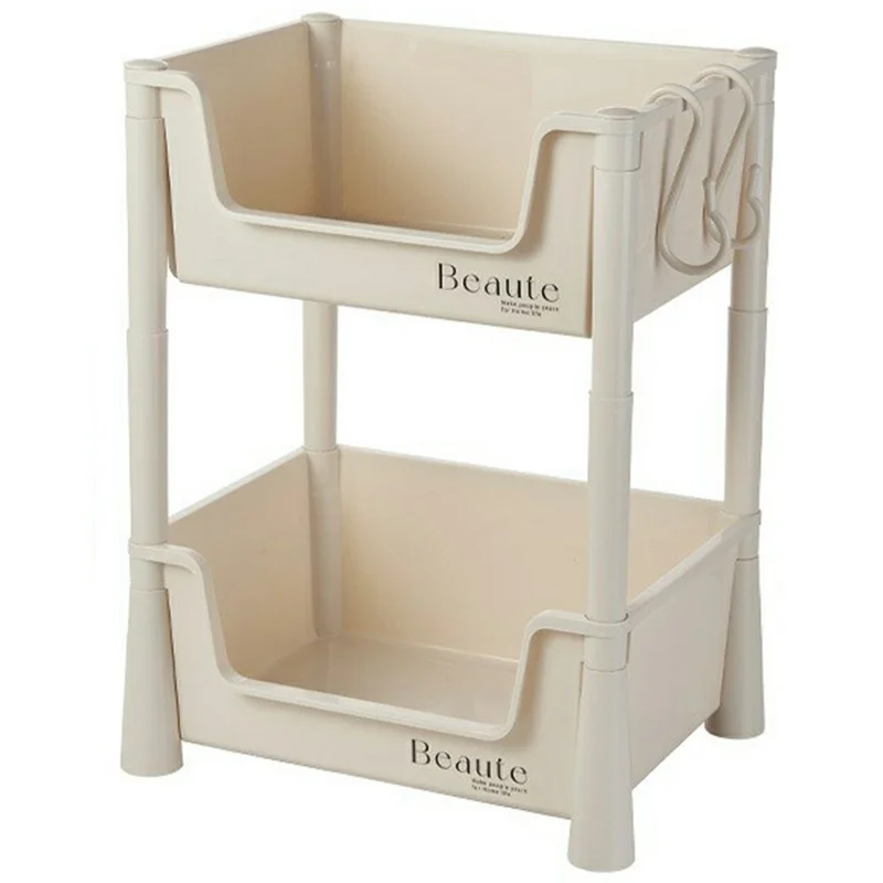 PP Storage Cart Under Desk Organizer Bookshelf Student Home Books Cosmetics Snacks Rack