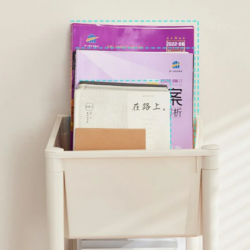 PP Storage Cart Under Desk Organizer Bookshelf Student Home Books Cosmetics Snacks Rack