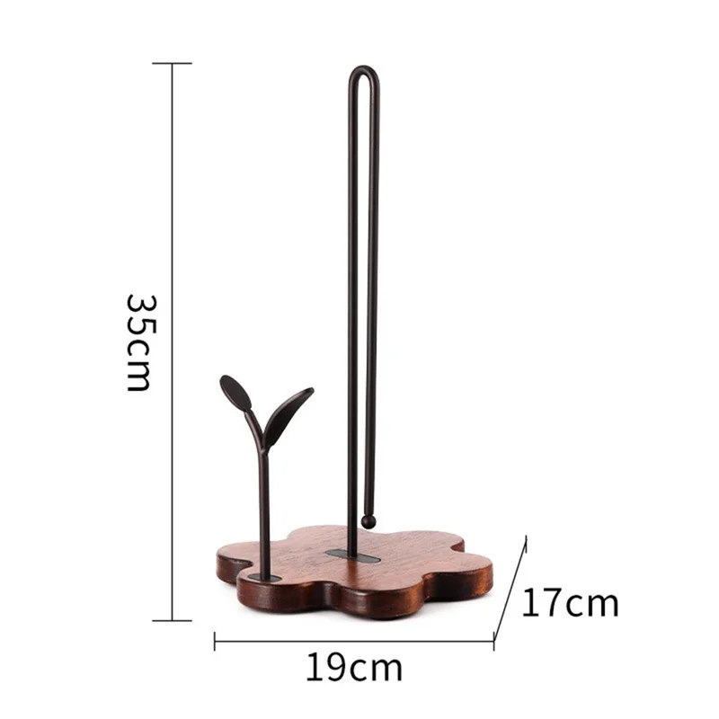 CYF-673 Kitchen Roll Holder Standing Flower Base Paper Towel Holder Cling Film Storage Rack