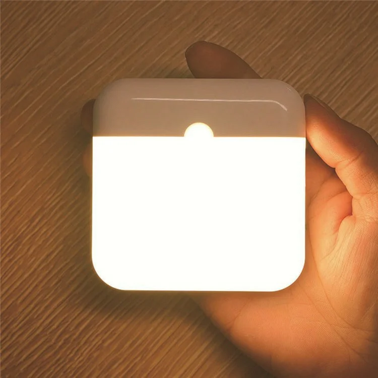 F6 120 Degree Angle Motion Sensor Night Light Rechargeable Magnetic LED Cabinet Light - Warm Light