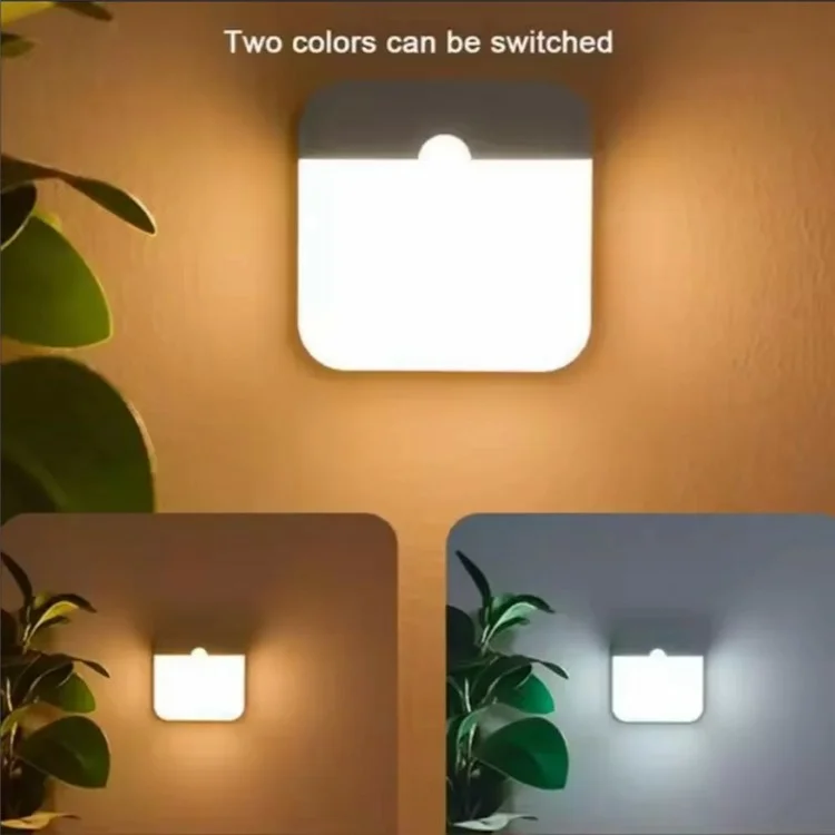 F6 120 Degree Angle Motion Sensor Night Light Rechargeable Magnetic LED Cabinet Light - Warm Light