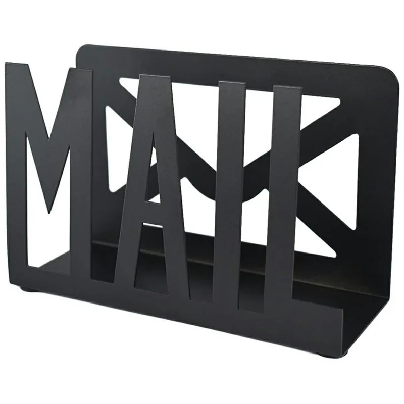 008-1 MAIL Letters Design Hollow Metal Envelope Sorting Rack Desktop Organizer