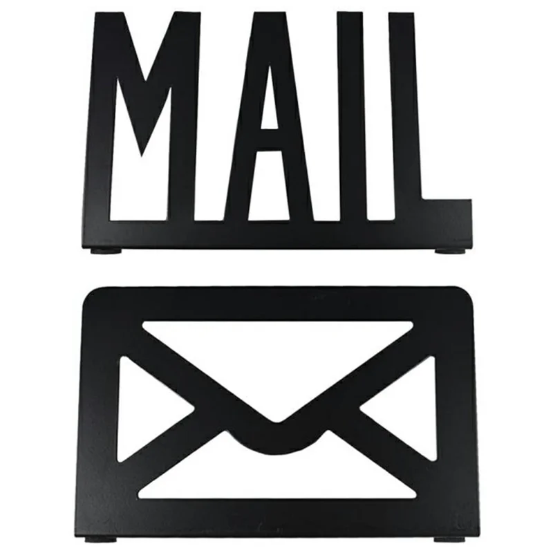 008-1 MAIL Letters Design Hollow Metal Envelope Sorting Rack Desktop Organizer