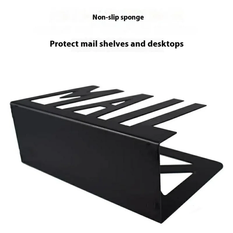 008-1 MAIL Letters Design Hollow Metal Envelope Sorting Rack Desktop Organizer