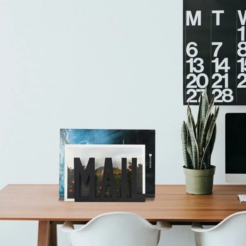 008-1 MAIL Letters Design Hollow Metal Envelope Sorting Rack Desktop Organizer