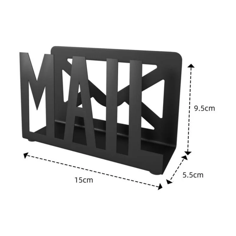 008-1 MAIL Letters Design Hollow Metal Envelope Sorting Rack Desktop Organizer