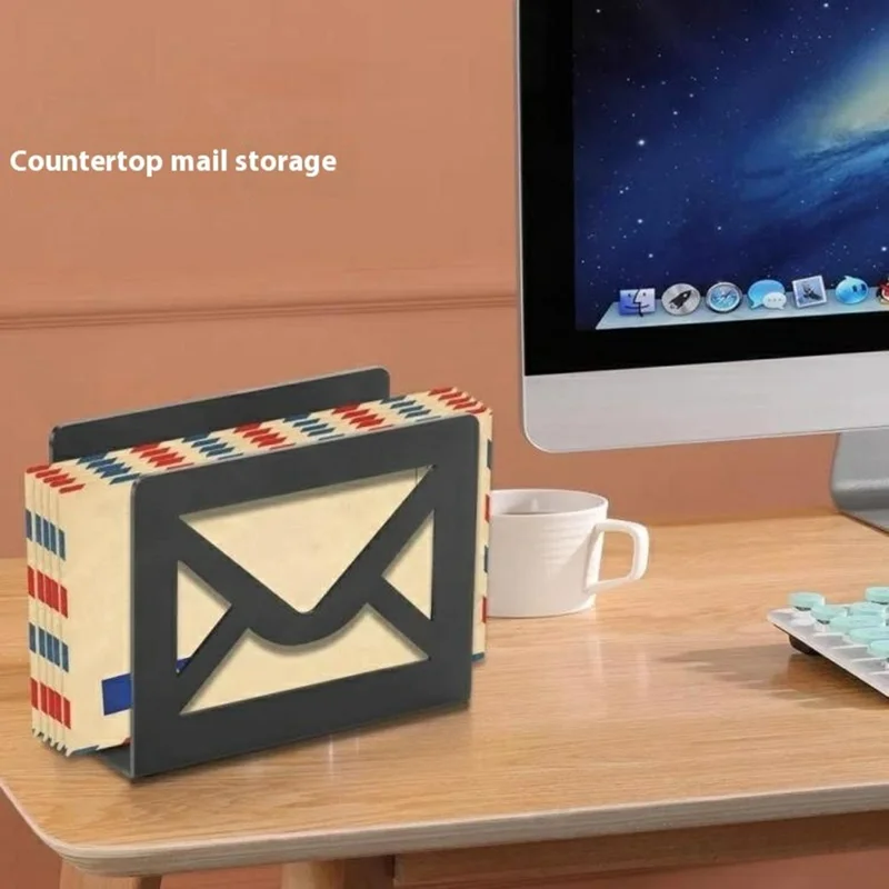 007-1 Metal Mail Organizer Desktop Sorting Rack File Holder Letter Sorter for Home Office
