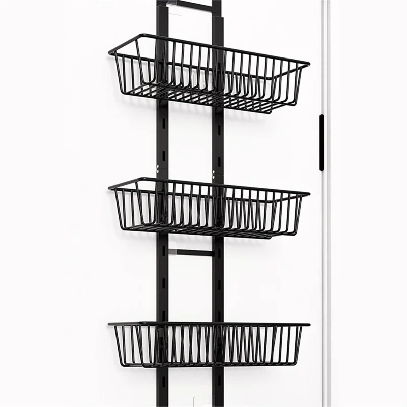 3 Tier Hanging Organizer Multi Layer Door Storage Rack No Drill Design for Kitchen Bedroom Bathroom