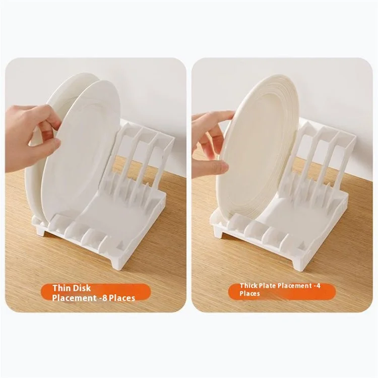 Kitchen Dish Drying Rack Plate Organizer Countertop Drainer Drawer Vertical Plate Divider Storage Holder