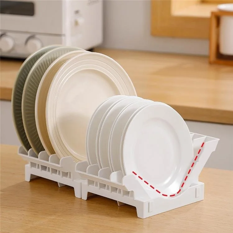 Kitchen Dish Drying Rack Plate Organizer Countertop Drainer Drawer Vertical Plate Divider Storage Holder