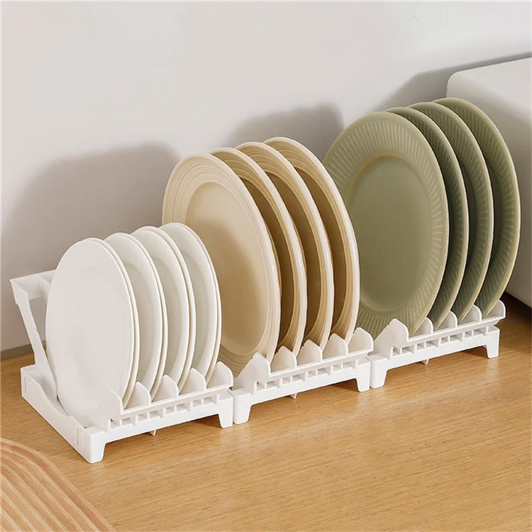 Kitchen Dish Drying Rack Plate Organizer Countertop Drainer Drawer Vertical Plate Divider Storage Holder