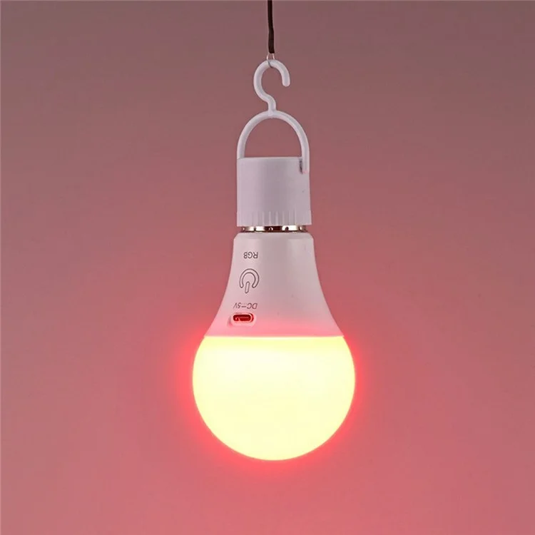 E27 RGB wiederaufladbare Glühbirne mit Fernbedienung und Timer Dimmbar Touchsteuerung 2700 - 6500K