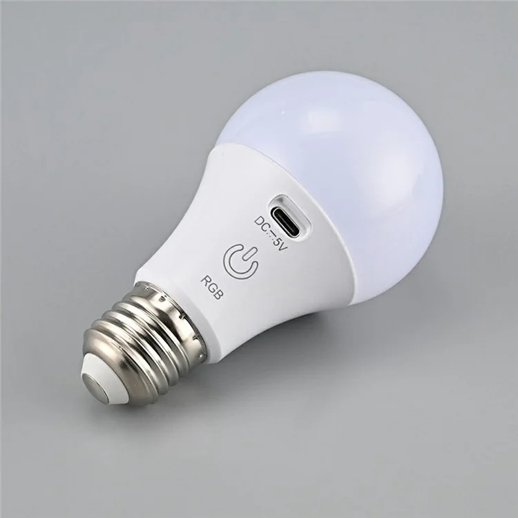 E27 RGB wiederaufladbare Glühbirne mit Fernbedienung und Timer Dimmbar Touchsteuerung 2700 - 6500K
