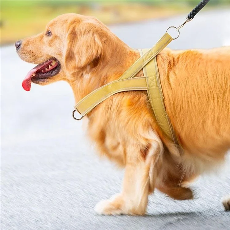 Tactical Pet Harness with Handle Oxford Fabric Military No Pull Dog Vest for Training Walking, Size M - Army Green