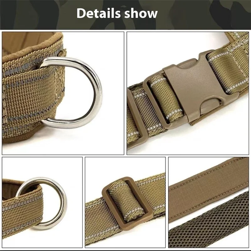 Tactical Pet Harness with Handle Oxford Fabric Military No Pull Dog Vest for Training Walking, Size XL - Army Green