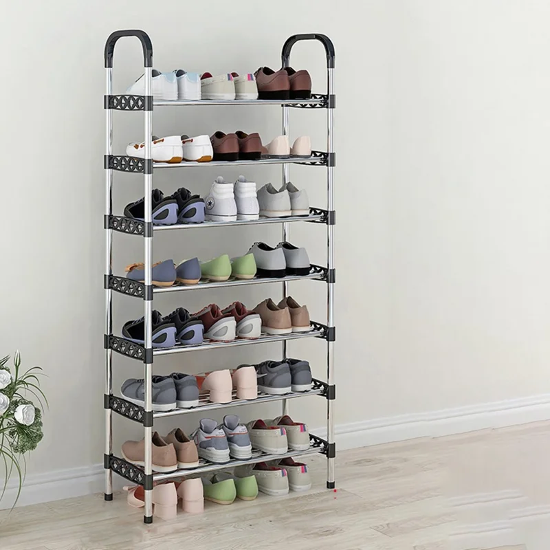 54x26x131cm 7-rij schoenenrek organizer voor thuis, gang, ruimtebesparend schoenenopbergrek