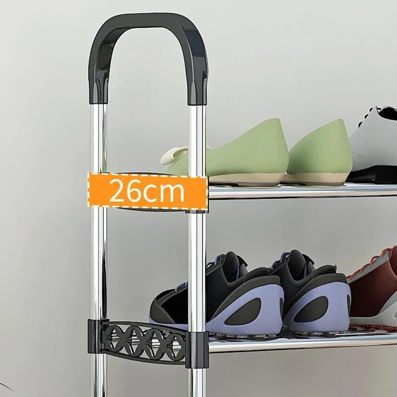 54x26x131cm 7-rij schoenenrek organizer voor thuis, gang, ruimtebesparend schoenenopbergrek