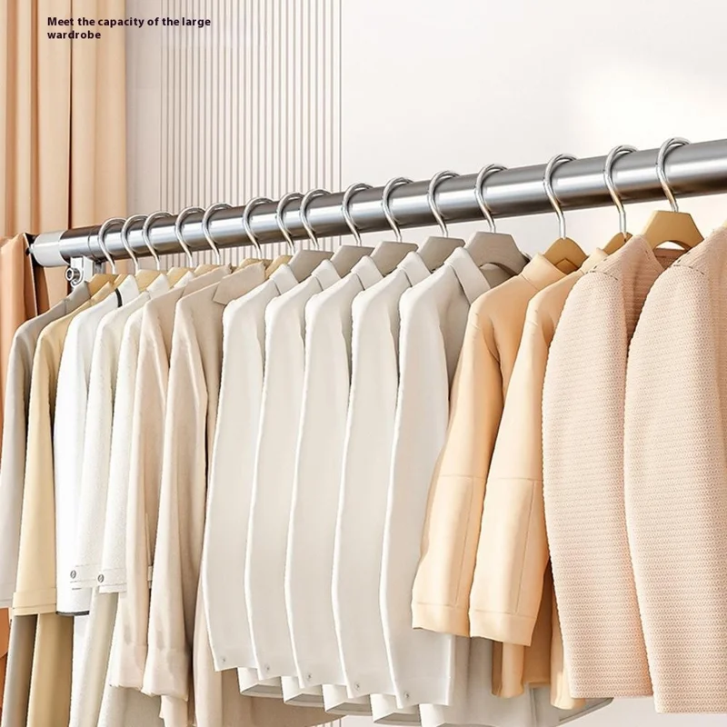 KC06B Adjustable Stainless Steel Clothes Drying Rack Foldable Extendable Single Rod Hanger 2.4m x 1.3m with Shoe Shelf