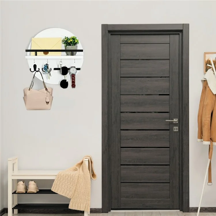 Suporte de Parede para Chaves Organizador Redondo Prateleira Decorativa para Entrada Sala de Estar Rack de Armazenamento Multifuncional