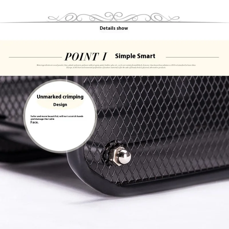 5 Compartment Desk Organizer Magazine Holder Wire Mesh File Sorter Document Rack for Office Home - Black