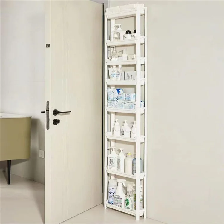 Estantería de almacenamiento de espacio estrecho de 8 niveles para la puerta del baño de 11,5 cm Organizador de estantería ahorradora de espacio