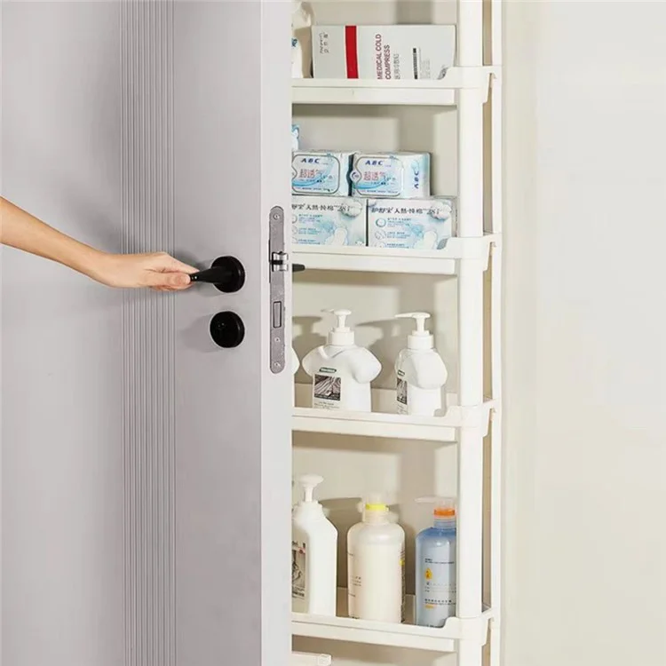 Estantería de almacenamiento de espacio estrecho de 8 niveles para la puerta del baño de 11,5 cm Organizador de estantería ahorradora de espacio