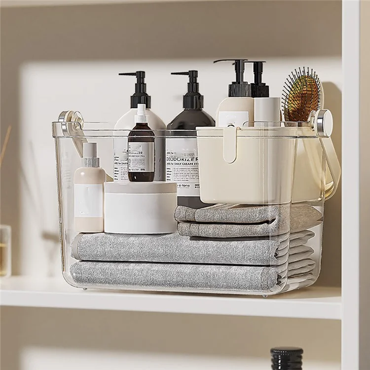 Organisateur de Toilette de Douche Portable avec Panier Intérieur - Rangement Essentiel pour Accessoires de Bain