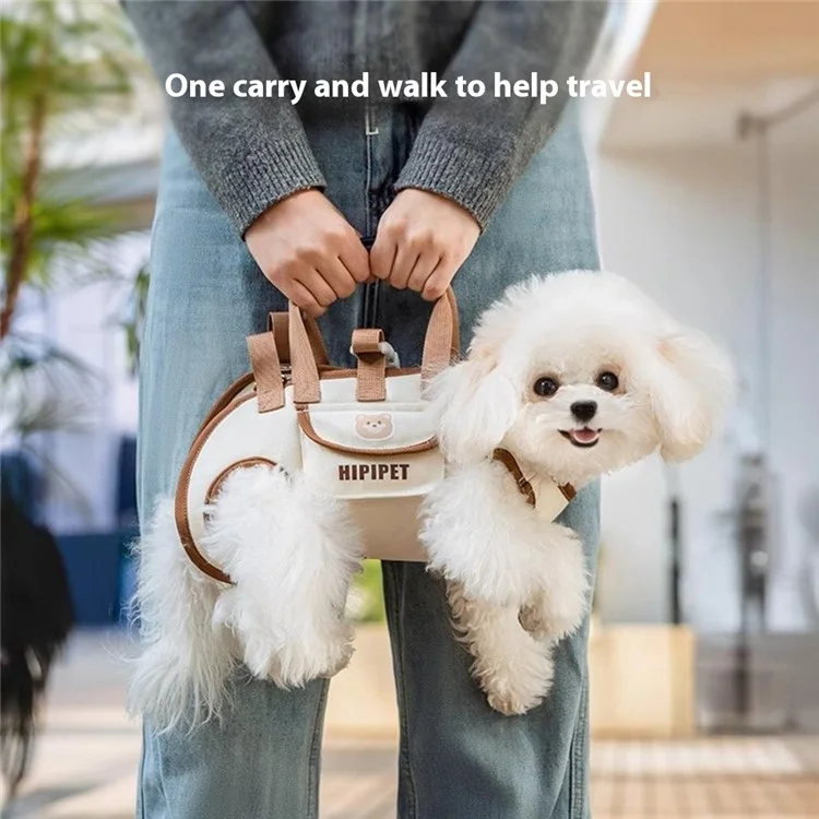 Borsa Trasportino per Cani Taglia S da 2-4 Kg, Borsa a Tracolla Traspirante e Portatile con Impugnatura per Animali Domestici
