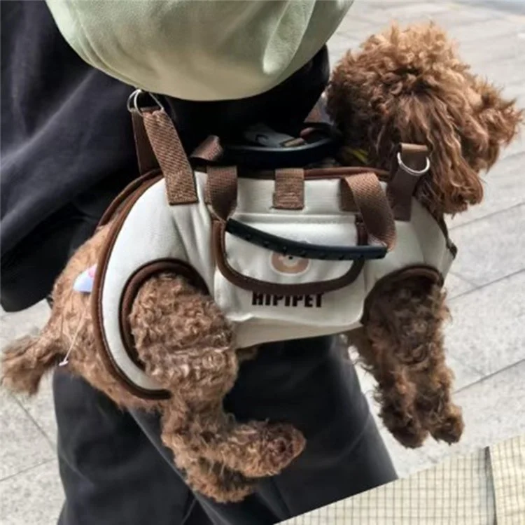 Borsa Trasportino per Cani Taglia S da 2-4 Kg, Borsa a Tracolla Traspirante e Portatile con Impugnatura per Animali Domestici
