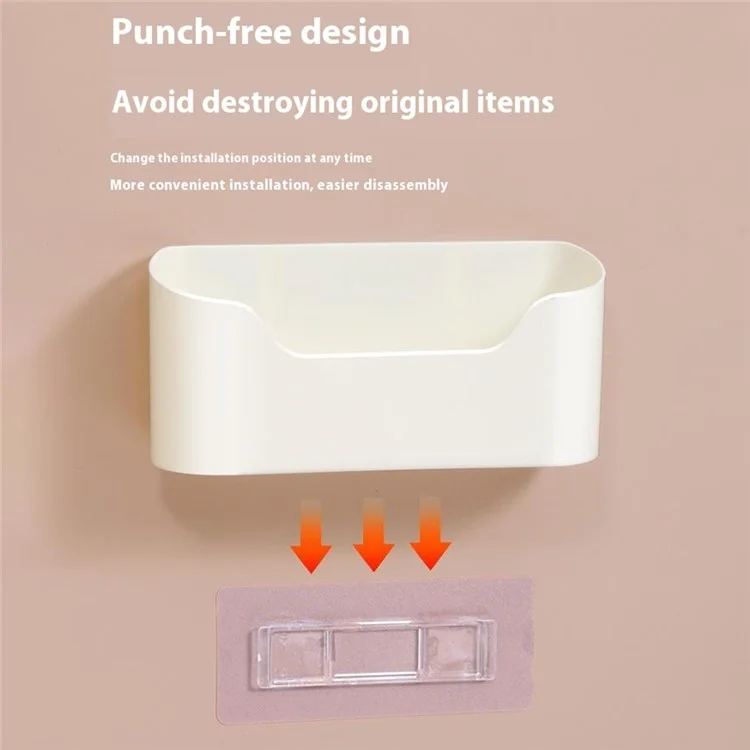 Dual Layer Wall Mounted Umbrella Stand for Home Entrance Drainage Rack Space Saving Storage Rack - White