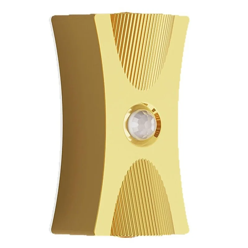 SWL001 Wireless Wall Light Motion Sensor Stair Light Magnetic Reading Lamp for Bedroom Living Room - Gold