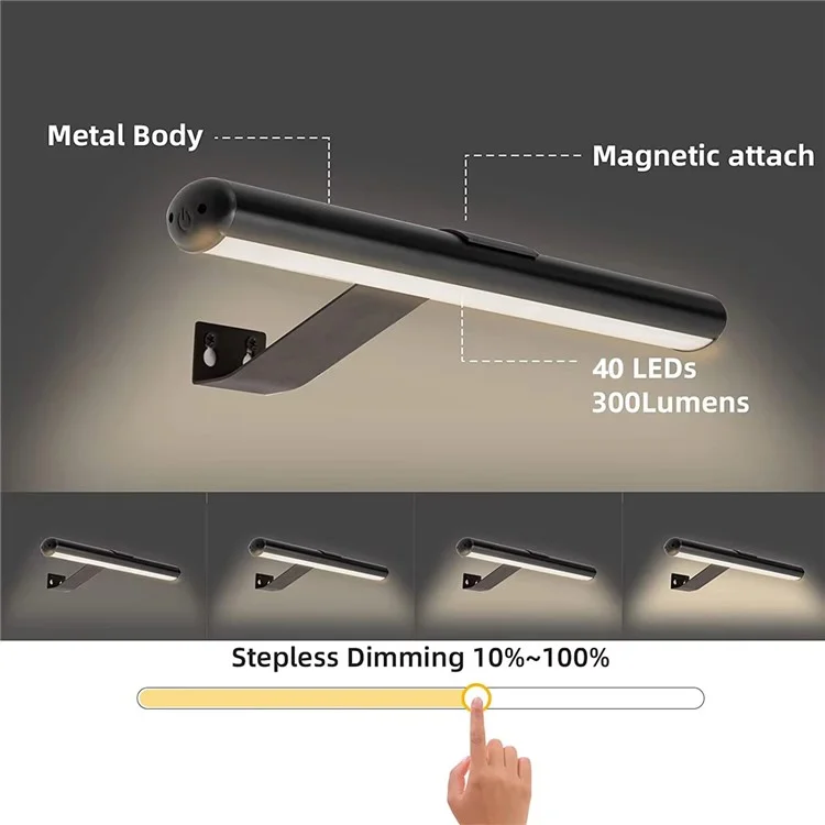 42,5 cm ovaler magnetischer Badezimmerspiegel mit Licht, 3 Farbtemperaturen, Bildleuchte mit Fernbedienung