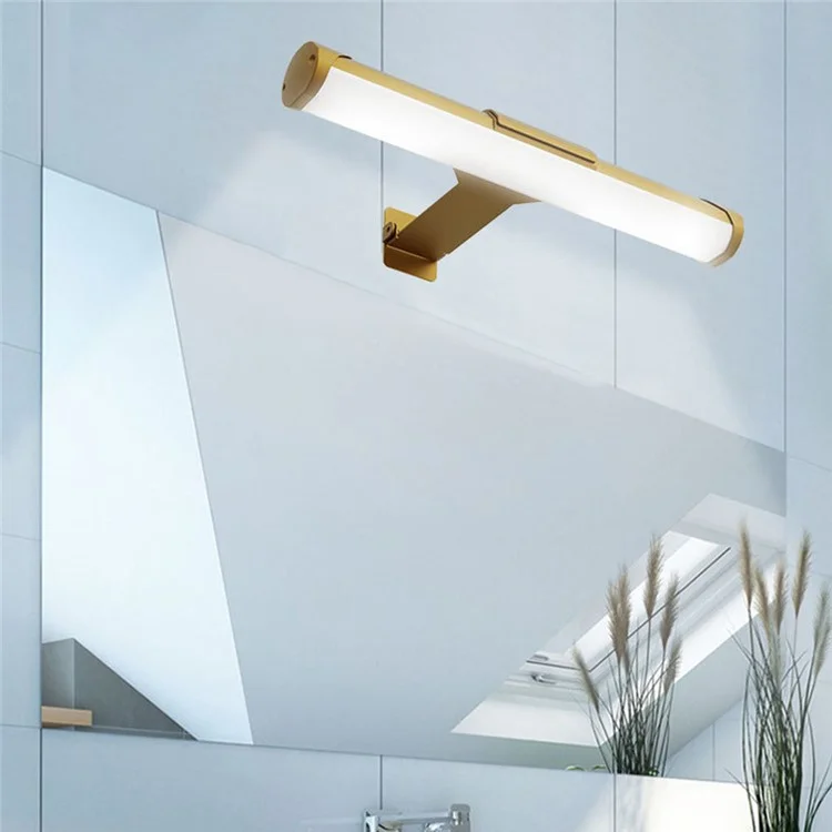 Oval Magnetic Bathroom Mirror Light Remote Control Dimmable 3 Color Temperatures Flicker Free Picture Light - Gold