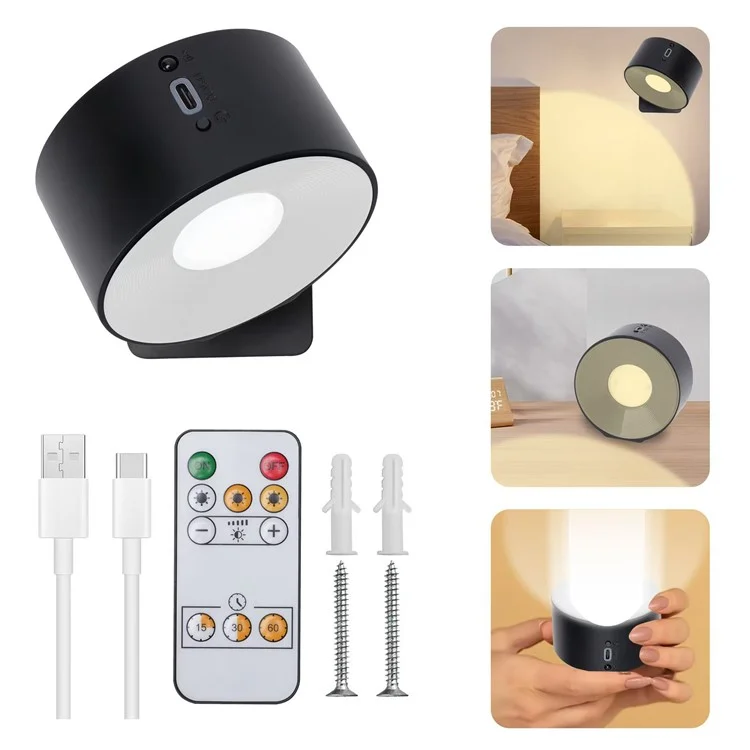 Magnetic Wall Picture Light 3 Color Temperatures Adjustable LED Spotlight for Artwork Display