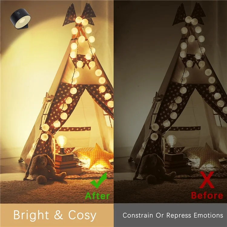 Magnetic Wall Picture Light 3 Color Temperatures Adjustable LED Spotlight for Artwork Display
