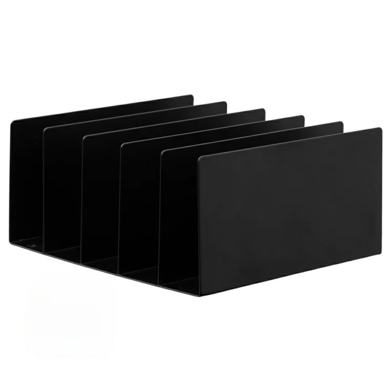 YH017 5 Slots Metal Desk Organizer File Sorter Space Saving Mail Document Storage Rack